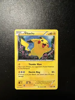 PIKACHU Black Star Promo POKEMON Holo Foil 2015 Trading Card XY89 - Image 1