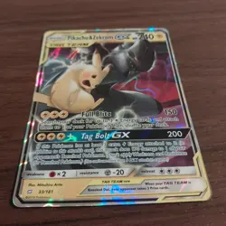 Pikachu & Zekrom GX 33/181 Sm-Team Up Holo English Full Art NM Card - Image 2