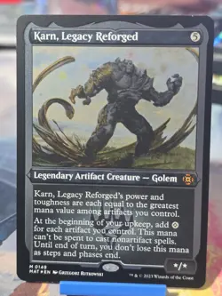 MTG MoM: The Aftermath Karn, Legacy Reforged X2 Foil Etched - Image 1