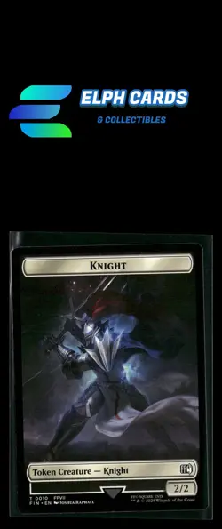 Magic The Gathering FINAL FANTASY #3 // 10 Hero // Knight Double-Sided Token - Image 1