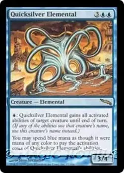QUICKSILVER ELEMENTAL Mirrodin MTG Blue Creature - Elemental RARE - Image 1