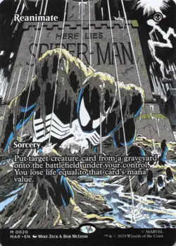 2025 Magic The Gathering MTG Marve EN Spider-Man #M 0020 Reanimate GAV - Image 1