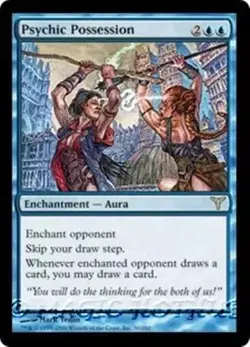 PSYCHIC POSSESSION Dissension MTG Blue Enchantment - Image 1