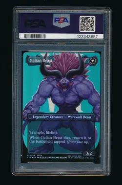 PSA 10 VINCENT VALENTINE GALIAN BEAST 2025 MTG FINAL FANTSY BORDERLESS FOIL 0383 - Image 2