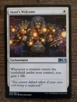 Ajani's Welcome #6 (NM) Core Set 2019 M19 Magic MTG - Image 1