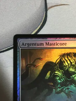 C5895 MAGIC MTG PHYREXIA AWBO ARGENTUM MASTICORE #222 NM RARE FOIL - Image 3