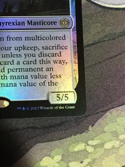 C5895 MAGIC MTG PHYREXIA AWBO ARGENTUM MASTICORE #222 NM RARE FOIL - Image 5