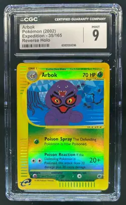 2002 Pokemon Expedition Set Arbok Reverse Holo #35/165 CGC 9 - Image 1