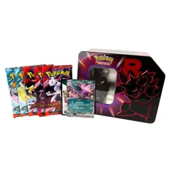?? Pokemon Destined Rivals Team Rocket Tin - Persian EX OPENED INCLUDES PROMO - Image 3