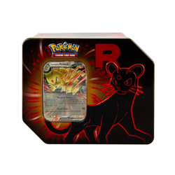 ?? Pokemon Destined Rivals Team Rocket Tin - Persian EX OPENED INCLUDES PROMO - Image 5