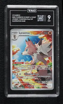 Lycanroc Illustration Rare Pokemon Journey Together (JTG) TAG 9 MINT - Image 1