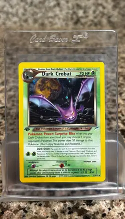 1st Edition Dark Crobat 2/105 Pokemon Neo Destiny Holo NM - Image 1