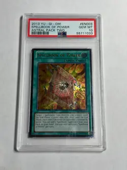 PSA 10 Spellbook of Power AP02-EN003 Ultimate Rare Promo *1033 Yugioh - Image 1