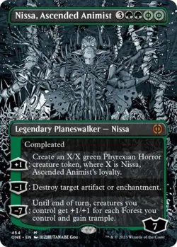Nissa, Ascended Animist (Borderless) (Step-and-Compleat Foil) -Foil MTG - Image 1