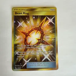Beast Ring 141/131 SM Forbidden Light Secret Rare Full Art Pokemon Card NM - Image 1