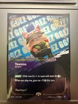 🏆 RARE TEEMO SCOUT PROMO CARD 197b/298 - RIFTBOUND LEAGUE OF LEGENDS TCG 🏆 - Image 1