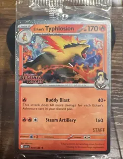 Pokemon Sealed Destined Rivals STAFF Prerelease Promos All 4x Cards - Image 1