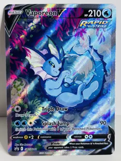Vaporeon V | SWSH181 | Black Star Promo | FULL ART | Pokemon Card - Image 1