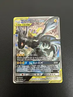 Pikachu & Zekrom GX SM168 Sm Promo Holo Full Alt Art Holo Rare Card Pokemon - Image 2