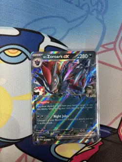 N's Zoroark Ex Pokemon Prize Pack Series 7 Promo Pokemon Card NM Stamp - Image 1