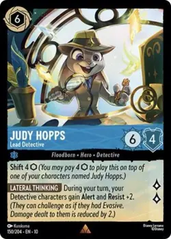 ~ Judy Hopps - Lead Detective ~ NM Cold Foil ~ Whispers in the Well ~ - Image 1