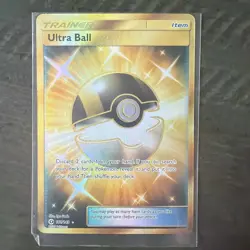Pokemon Trainer Ultra Ball Collectable TCG Card Holo 161/149 Sun & Moon LP - Image 1
