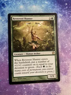 Reverent Hunter Magic Cards MTG NM-M Theros (THS) RARE - Image 1