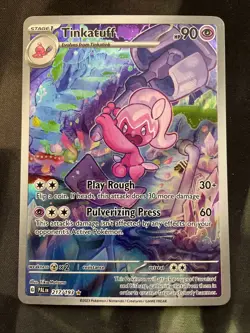 Tinkatuff 217/193 Sv02: Paldea Evolved Holo Pokemon Card Full Art Psychic Type - Image 1