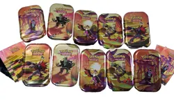 10x EMPTY Pokemon TCG Shrouded Fable Mini Tins 2 Sets - NO CARDS COIN ART - #2 - Image 1
