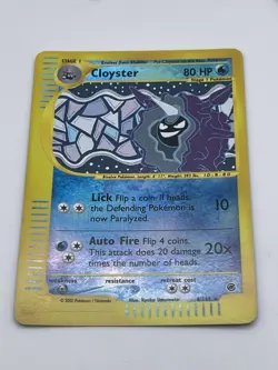 Cloyster Pokemon Card Expedition 8/165 Holo Rare LP + A6 - Image 3