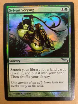 MTG 1x FOIL Sylvan Scrying # 130 Mirrodin Modern Magic the Gathering Card x1 NM - Image 1