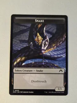 Snake Token Modern Horizons 3 MTG Magic the Gathering Card - Image 1