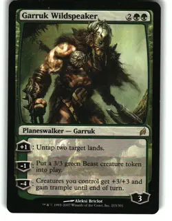 Magic the Gathering - Lorwyn Garruk Wildspeaker 2007 213 Rare - Image 1