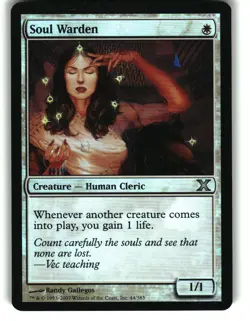 Magic the Gathering - 10th Edition Soul Warden 2007 44 Uncommon Foil - Image 1