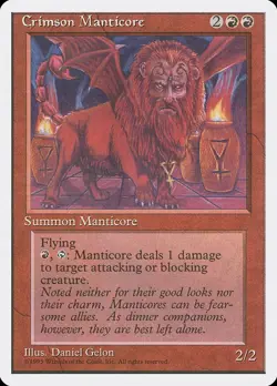 Crimson Manticore - 4th Edition - Magic the Gathering MTG - Image 1