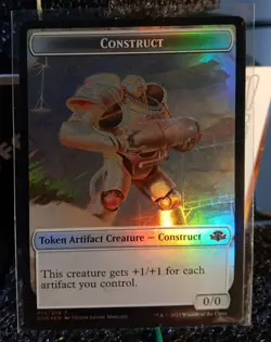 MTG Zombie Construct Foil Token Dominaria Remastered DMR Magic The Gathering - Image 1