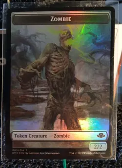 MTG Zombie Construct Foil Token Dominaria Remastered DMR Magic The Gathering - Image 2