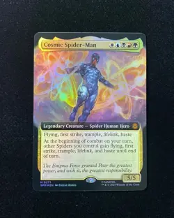 2025 Magic The Gathering MTG SPM EN #M 0271 Borderless Cosmic Spider-Man GAV - Image 1