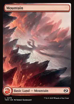 MTG Tarkir Dragonstorm FULL ART L Mountain #0275 - Image 1