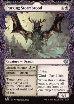 MTG Tarkir Dragonstorm SHOWCASE U Purging Stormbrood #0315 - Image 1