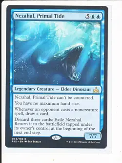 Nezahal, Primal Tide - Rivals of Ixalan Magic The Gathering MTG LP - Image 1