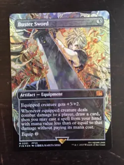 MTG Final Fantasy English Buster Sword Borderless 0351 Foil - Image 1