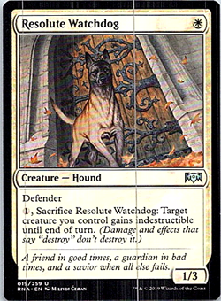 Resolute Watchdog Magic The Gathering Ravnica Allegiance Light Play - Image 1
