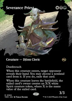 MTG Tarkir Dragonstorm BORDERLESS CLAN R Severance Priest #0369 - Image 1