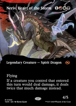 MTG Tarkir Dragonstorm BORDERLESS CLAN M Neriv, Heart of the Storm #0366 - Image 1