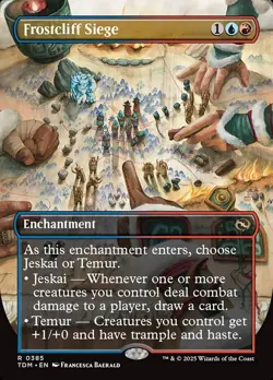 MTG Tarkir Dragonstorm BORDERLESS ALT ART R Frostcliff Siege #0385 - Image 1