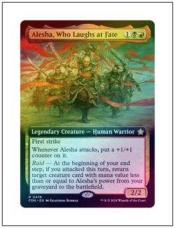 1x Alesha, Who Laughs at Fate, Extended Art Foil, Magic MTG NM - Image 1