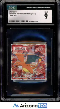 Pokemon 2023 Charizard #12 Sticker Pokemon Horizons Stickers Japanese CGC 9 - Image 1