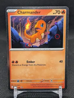 2 SWIRL Pokemon TCG Charmander 047 Cosmos Holo Black Star Promo NM - Image 1