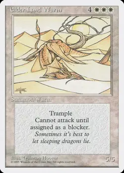 Elder Land Wurm - 4th Edition - Magic the Gathering MTG - Image 1